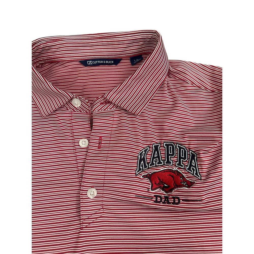 Cutter & Buck Mens Large University of Arkansas Embroidered Kappa Dad Polo Shirt